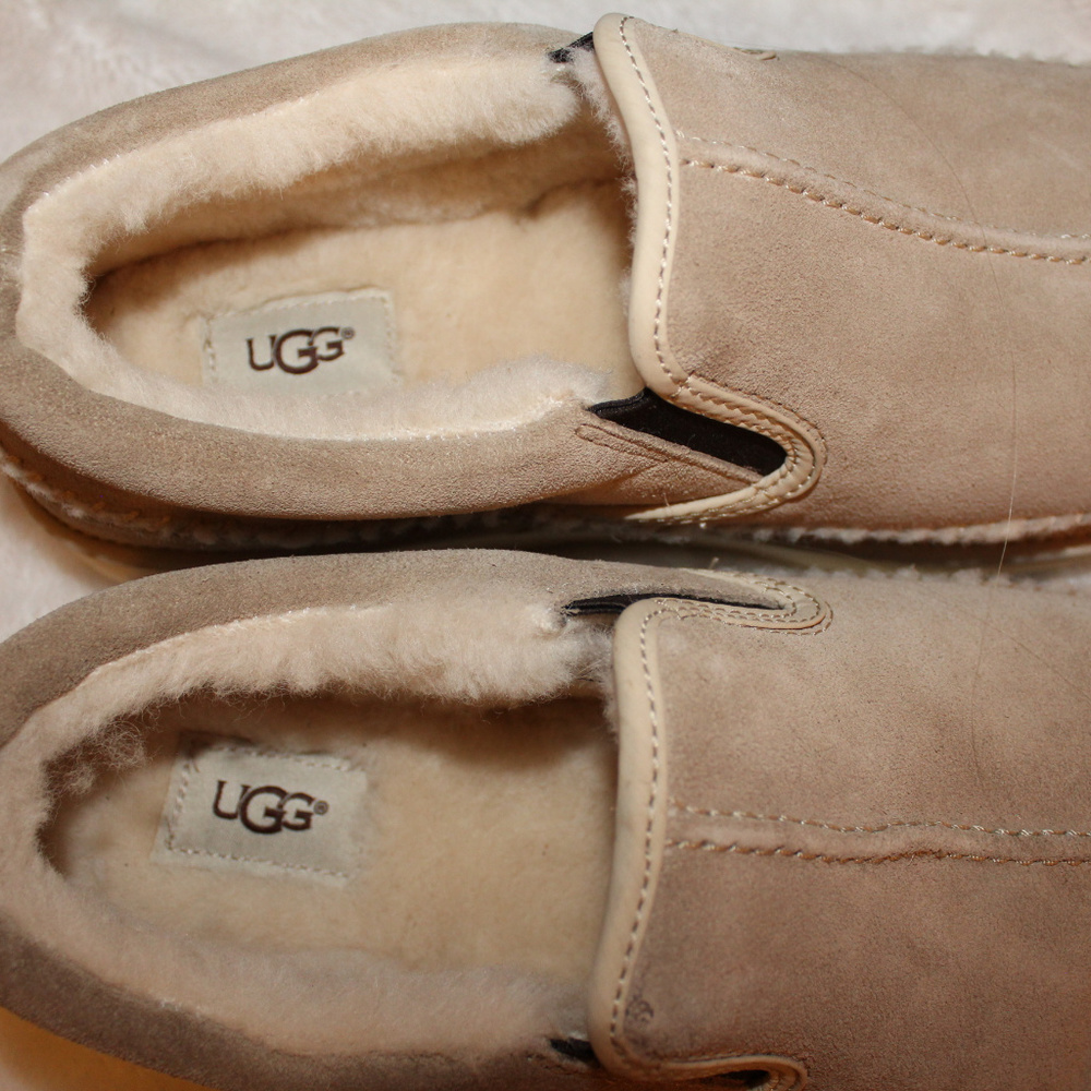 UGG NEUMEL LUXURY SHEARLING SUEDE SLIPPERS NEW! - Picture 3 of 8